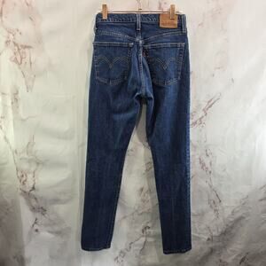 Levis Jeans Womens 25 X 30 501s Button Fly High Rise White Oak Cone Denim Light